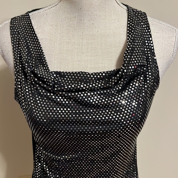 Forever Jade black embellished top, sz small - Picture 2 of 5